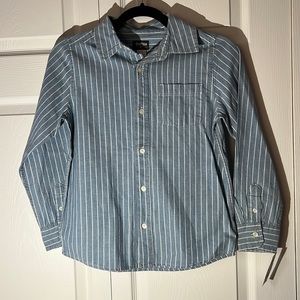 Boys blue and white button down, size 12, brand Oshkosh